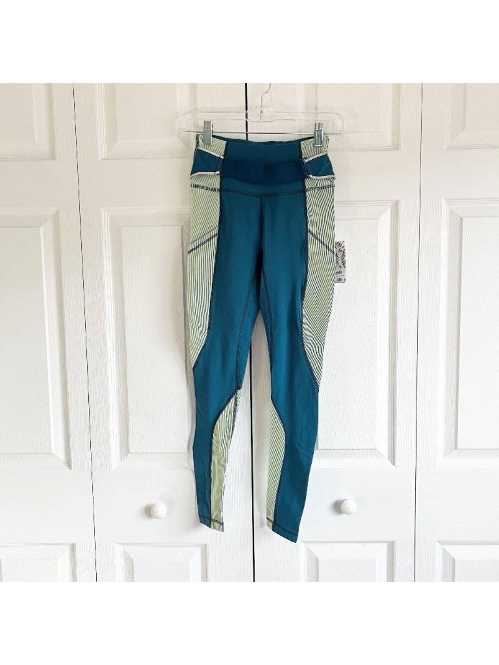 Free People Hardio Cardio Blue Grass High-Rise Leggings Women's Size X-Small XS